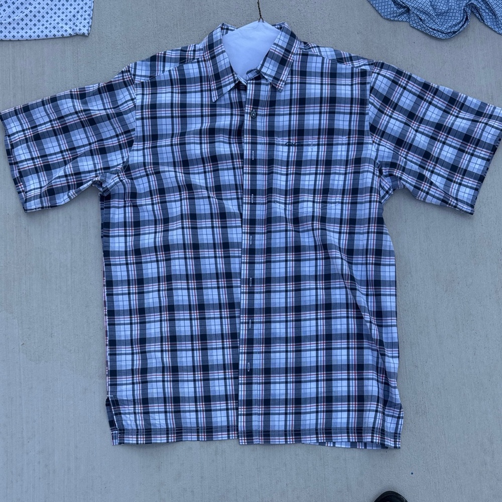 Classic Black and White Plaid Men's Shirt